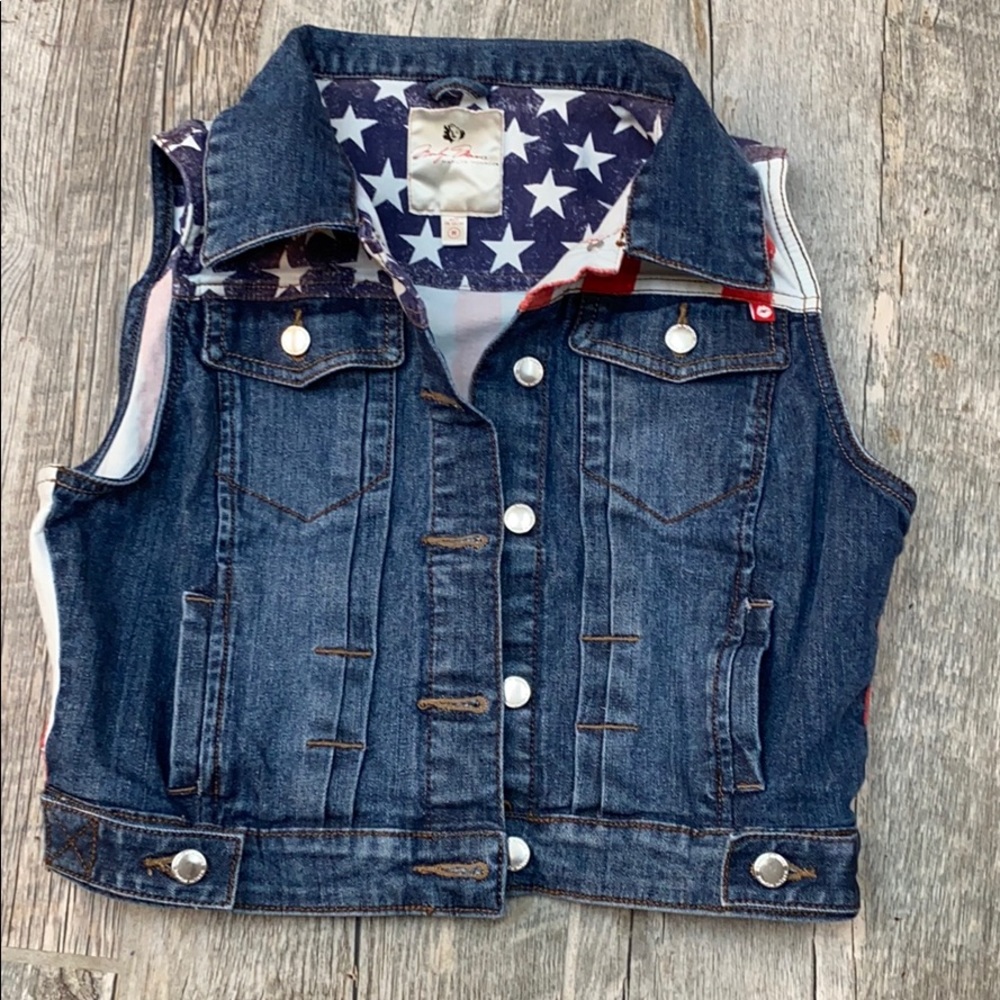Marilyn Monroe Cropped Denim Vest M